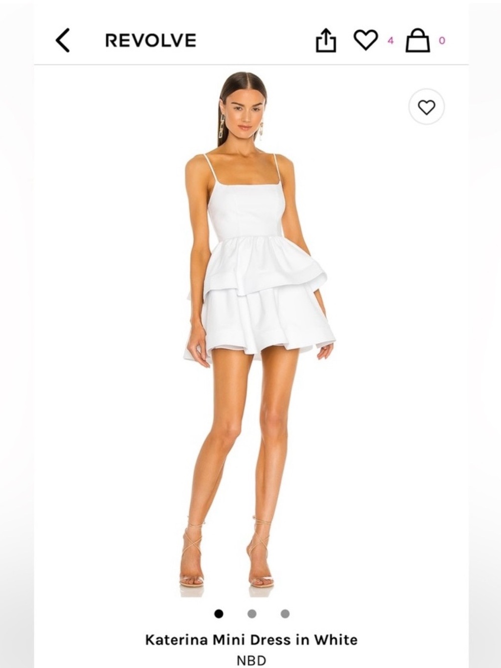 NBD Katerina Mini Dress in White NWT (M)